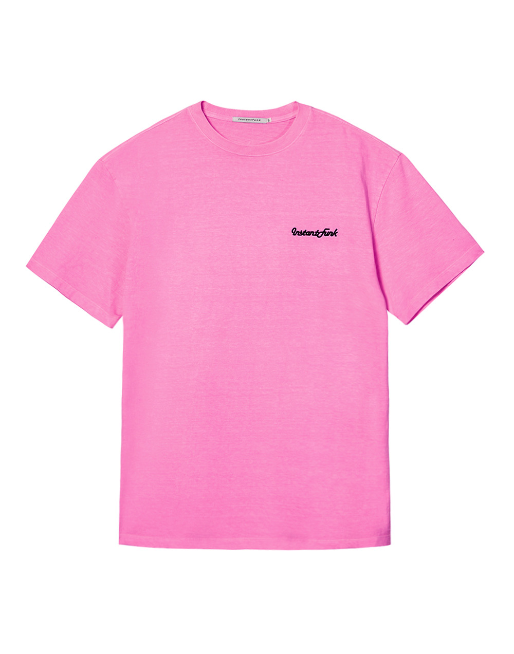 네온 피그먼트다잉 티셔츠 - 핑크