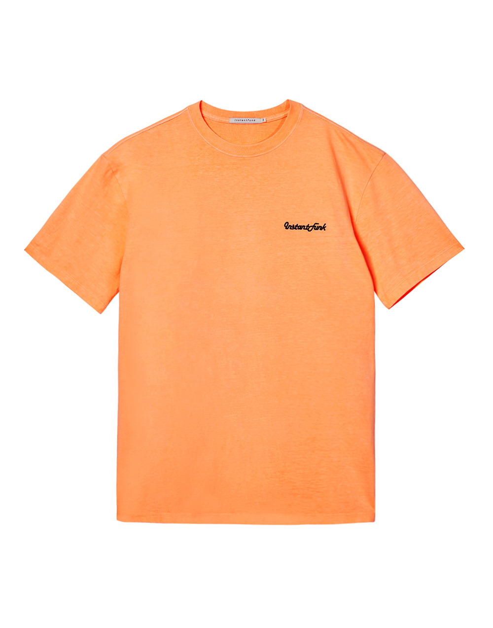 네온 피그먼트다잉 티셔츠 - 오렌지