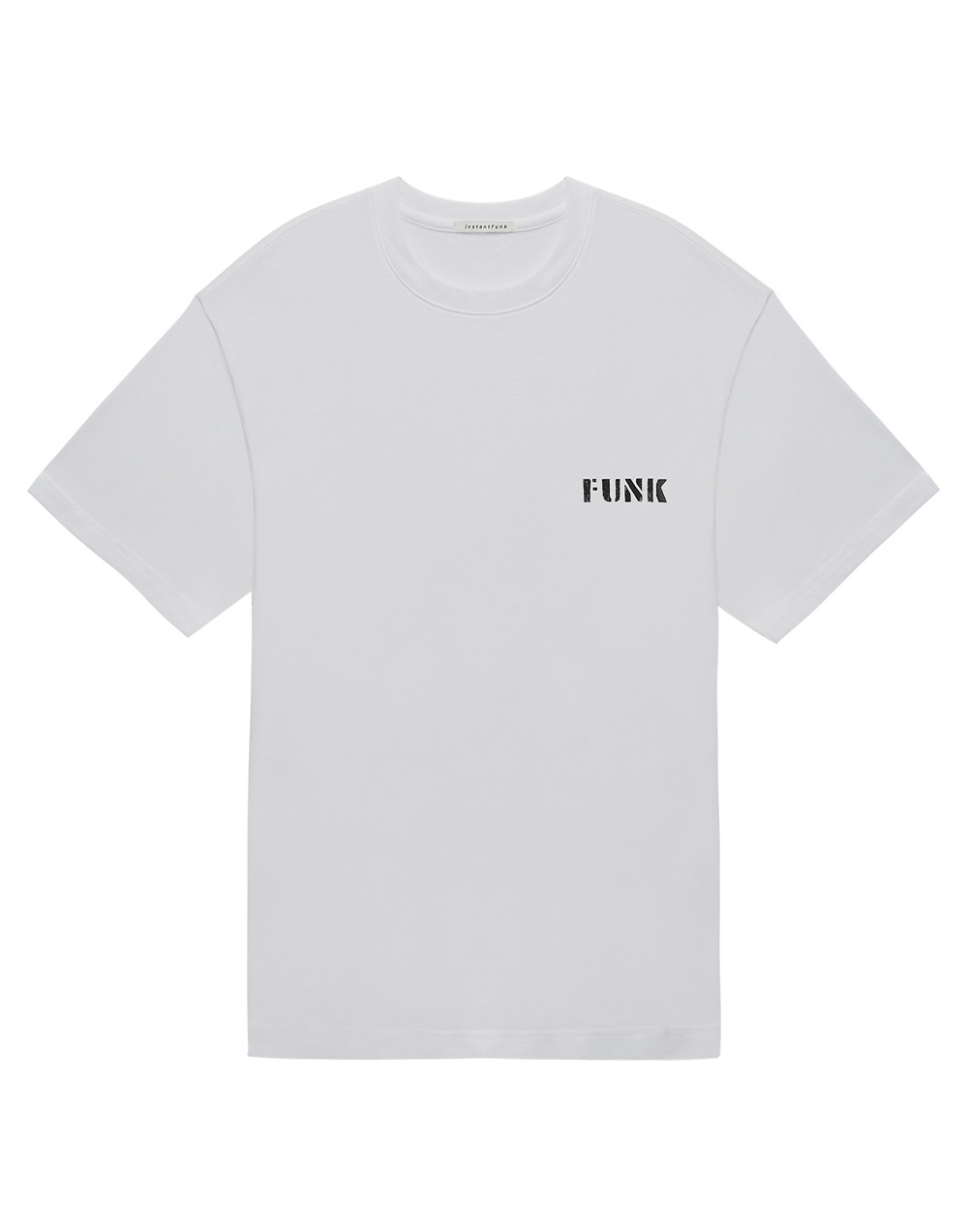 FUNK 로고 레귤러핏 티셔츠 - 화이트